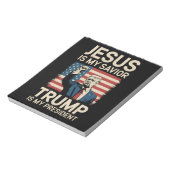 イエスは私の救い主であり、トランプは私の大統領47アメリカ ノートパッド (回転)