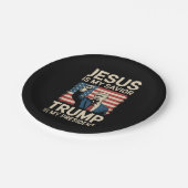 イエスは私の救い主であり、トランプは私の大統領47アメリカ ペーパープレート (アングル)
