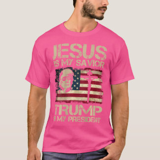 イエスは私の救い主であり、トランプは私の米国国旗である Tシャツ
