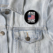 イエスは私の救い主であり、トランプは私の_共和国の大統領である 缶バッジ (インサイチュ)