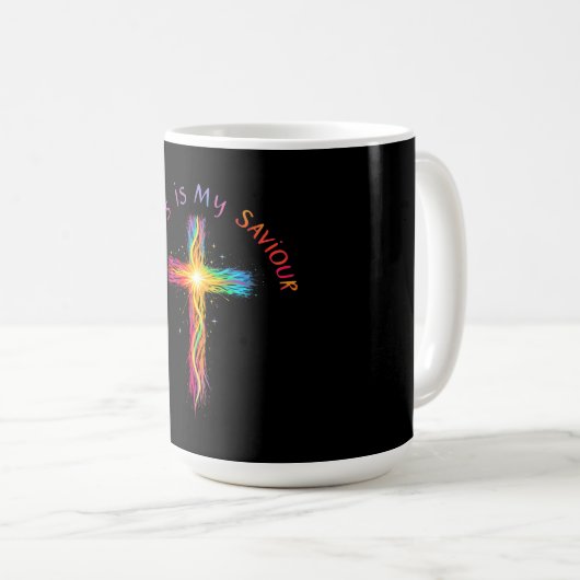 イエスは私の救い主であり、愛の忠実な思い出である コーヒーマグカップ (正面右)