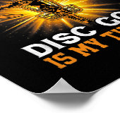 イエスは私の救い主であるディスクゴルフは私のセラピーであるおもしろい ポスター (角)