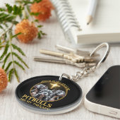 イエスは私の救い主であるピットブルは私のセラピーであるおもしろい キーホルダー (正面右)