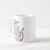 イエスは私の救い主の猫であり、私のセラピーおもしろい コーヒーマグカップ (正面左)