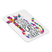 イエスは私の救い主の猫であり、私のセラピーおもしろい マグネット (右側)