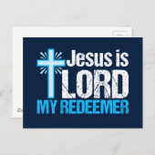 イエスは私の救い主キリスト教十字教会の主である ポストカード (正面/裏面)