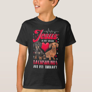 イエスは私の救い主ダッシュンズは私のセラピー Tシャツ