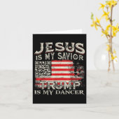 イエスは私の救い主トランプは私のダンサーQrトランプ段 カード (黄色い花)