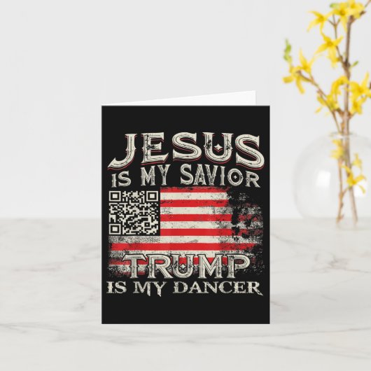 イエスは私の救い主トランプは私のダンサーQrトランプ段 カード (黄色い花)