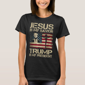 イエスは私の救い主トランプは私の大統領トランプ2 Tシャツ