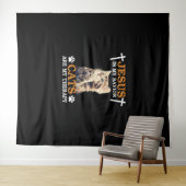 イエスは私の救い主、猫は私のセラピークリスチャンC タペストリー (インサイチュ(横))