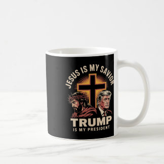 イエスは私の救世主トランプは私の大統領宗教 コーヒーマグカップ