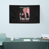イエスは私の救世主トランプは私の大統領選挙 横断幕 (トレードショー)