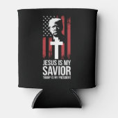 イエスは私の救世主、トランプは私の大統領、トランプ USA 缶クーラー (正面)