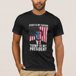 イエスは私の救世主 トランプは私の大統領 2024 Tシャツ