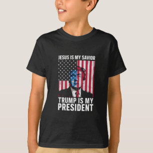 イエスは私の救世主 トランプは私の大統領 2024 Tシャツ