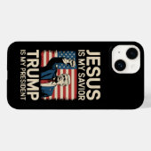 イエスは私の救世主 トランプは私の大統領 47 アメリカ Case-Mate iPhoneケース (裏面 (横))