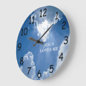 イエスは私の時計を愛している ラージ壁時計 (傾斜)