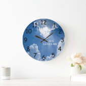 イエスは私の時計を愛している ラージ壁時計 (ホーム)