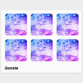 イエスは私の王である |クリスチャン信仰のライオンのシール スクエアシール (シート)