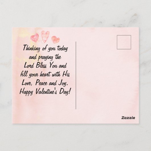 「イエスは私の知る限り私を愛している」バレンタインデー ポストカード (裏面)