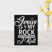 イエスは私の磐であり、それが私の生き方だよ、面白いよ、信頼してる カード (黄色い花)