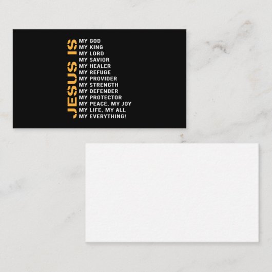 イエスは私の神です 名刺 (正面/裏面)