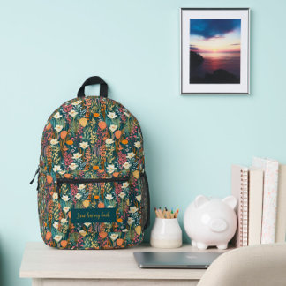 "イエスは私の背中を持っている"フローラプリントカットソーBackpack プリントバックパック