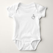 イエスは私の背中を持っている ベビーボディスーツ (正面)