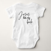 イエスは私の背中を持っている ベビーボディスーツ (裏面)