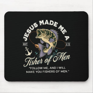 イエスは私を人々のクリスチャンの魚のおもしろい釣り人にした マウスパッド