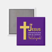 イエスは私を復活祭に連れて行ってくれた マグネット (正面/裏面)