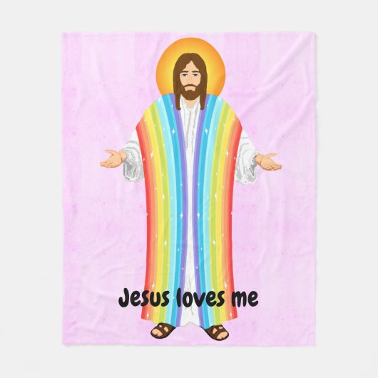 イエスは私を愛しているフリースブランケット フリースブランケット (正面)