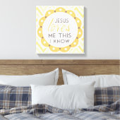 イエスは私を愛している私はキャンバスウォールアートを知っている キャンバスプリント (インサイチュ (寝室))