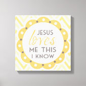 イエスは私を愛している私はキャンバスウォールアートを知っている キャンバスプリント (正面)