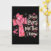 イエスは私を愛している、これが私の知る神の宗教的クリスチャン カード (黄色い花)