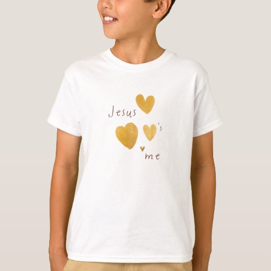 イエスは私を愛している。キッズTシャモダンツ Tシャツ (正面)