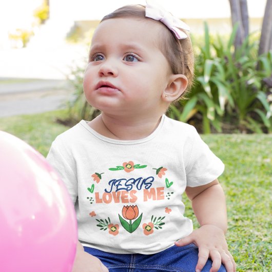 イエスは私を愛している キリスト教 ベビーTシャツ