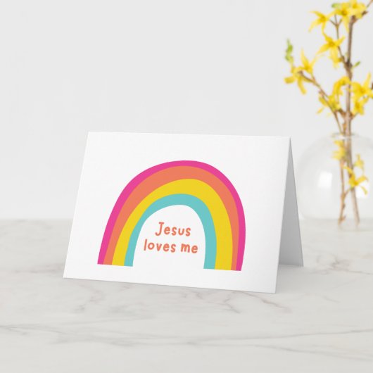 イエスは私を愛している。グリーティングカード カード (黄色い花)