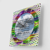 イエスは私を愛している スクエア壁時計 (傾斜)