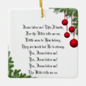 イエスは私を愛している セラミックオーナメント (正面)