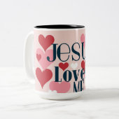 イエスは私を愛している ツートーンマグカップ (正面左)