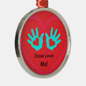 イエスは私を愛している！ メタルオーナメント (右)