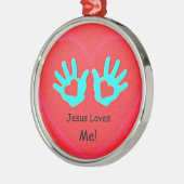 イエスは私を愛している！ メタルオーナメント (左)