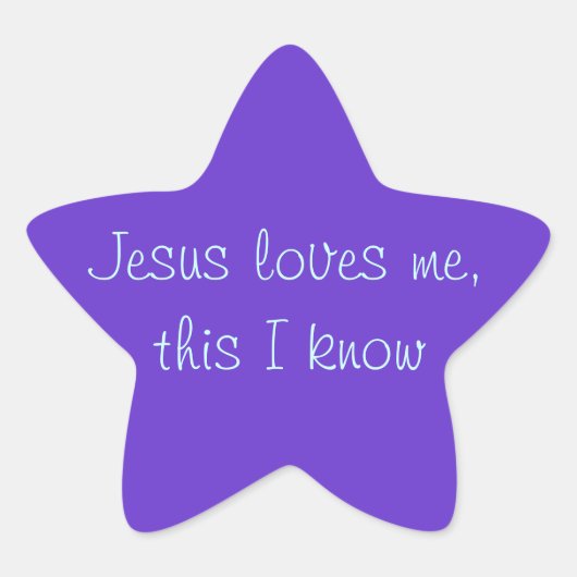 イエスは私を愛している 星シール (正面)