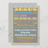 イエスは私を愛している 洗礼/命名式招待状 招待状 (正面/裏面)