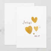 イエスは私を愛している。 現代のデジタル招待カード 招待状 (正面/裏面)