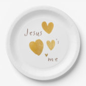 イエスは私を愛している。紙プレートモダン。 ペーパープレート (正面)