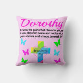 イエスは私を愛してエレミヤ29:11 パーソナライズされた クッション (裏面)