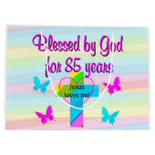 イエスは私を愛して85番目の誕生日抱き枕 ラージペーパーバッグ (裏面)